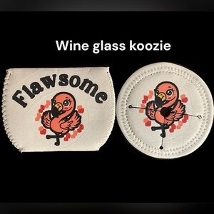 NWT HANDCRAFTED WINE GLASS KOOZIE GREAT GIFT
